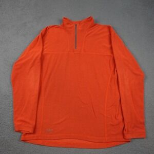 Arcteryx Delta Pullover Mens XL Orange 1/4 Zip Polartec Grid Fleece Canada